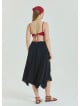 Lace Up Open Back Adjustable Red Plus Size Blouse 4660
